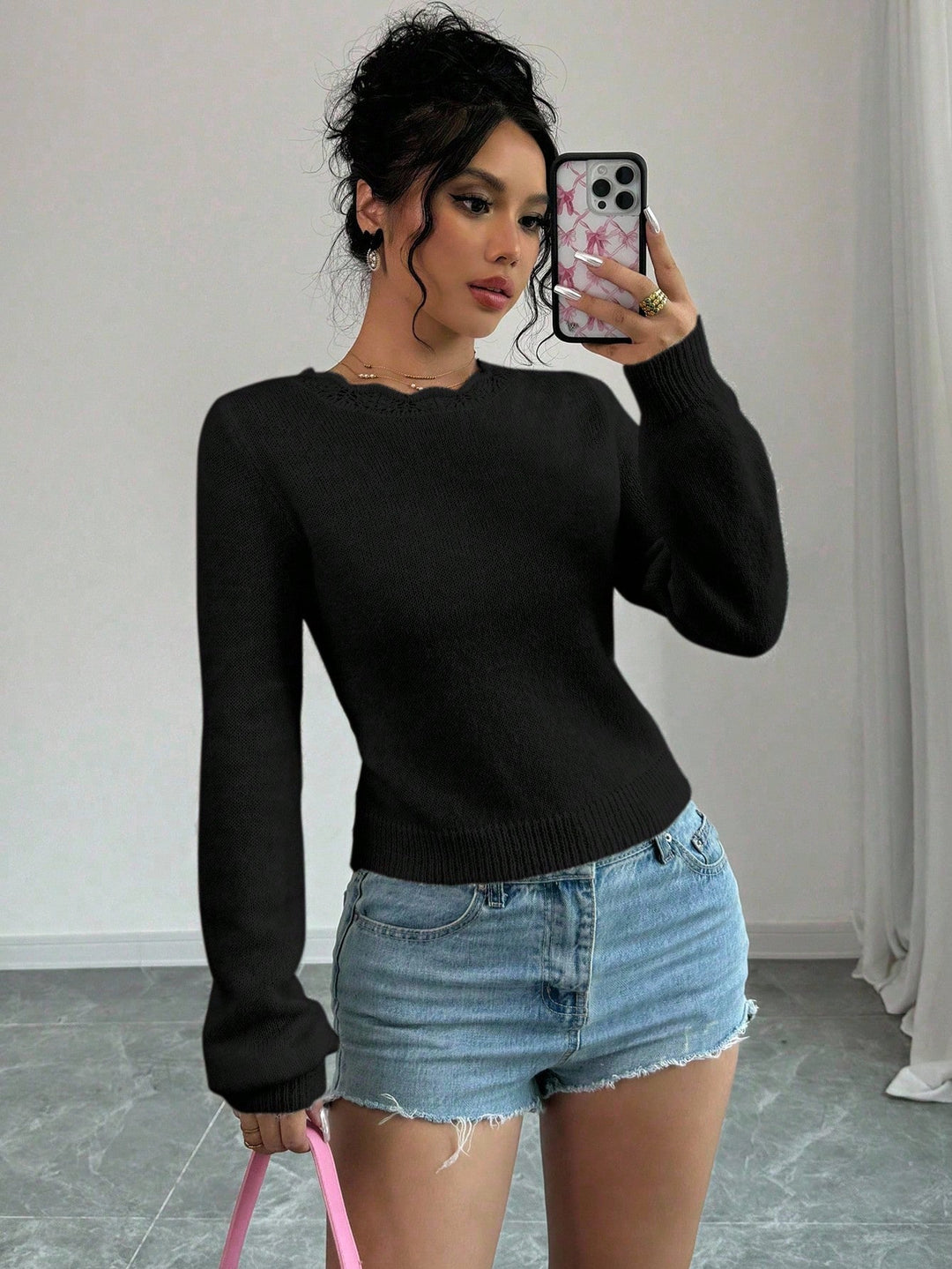 Pulover SHEIN, negru