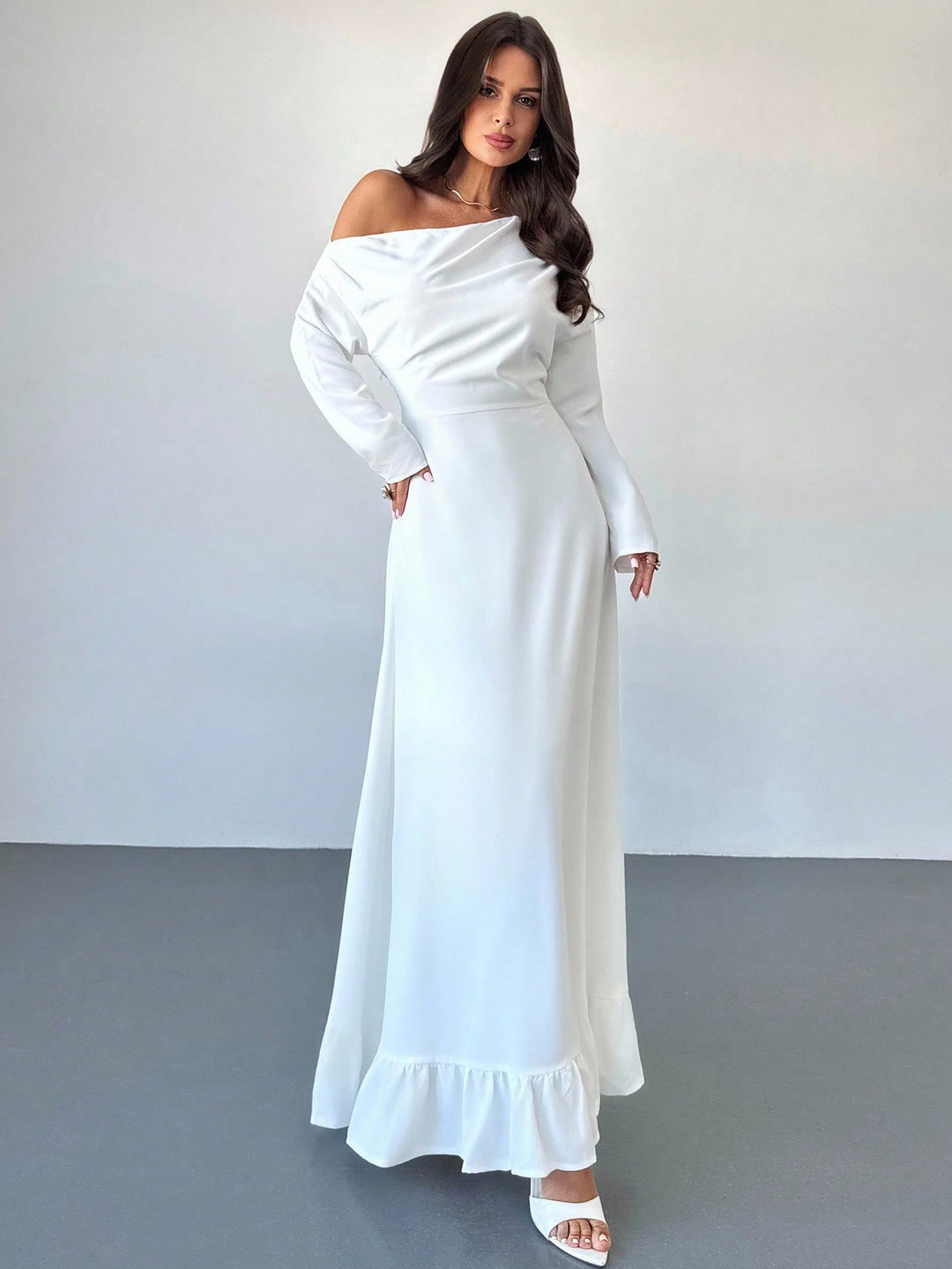 Rochie maxi SHEIN, alb