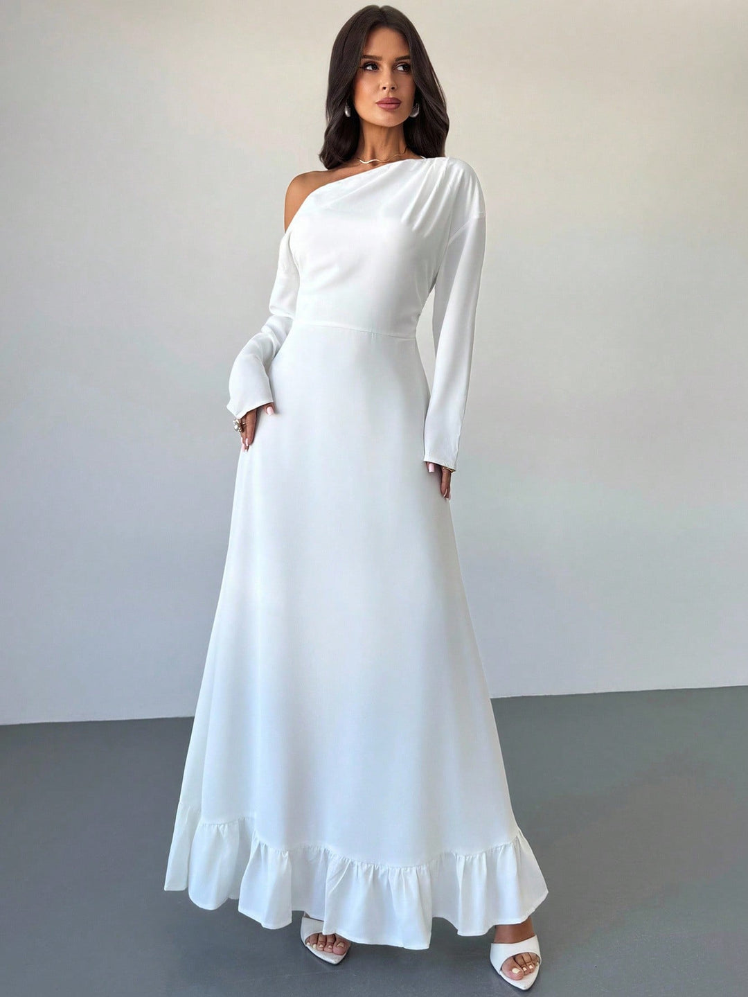 Rochie maxi SHEIN, alb