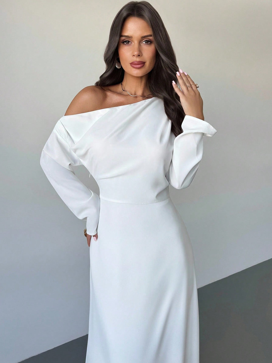 Rochie maxi SHEIN, alb