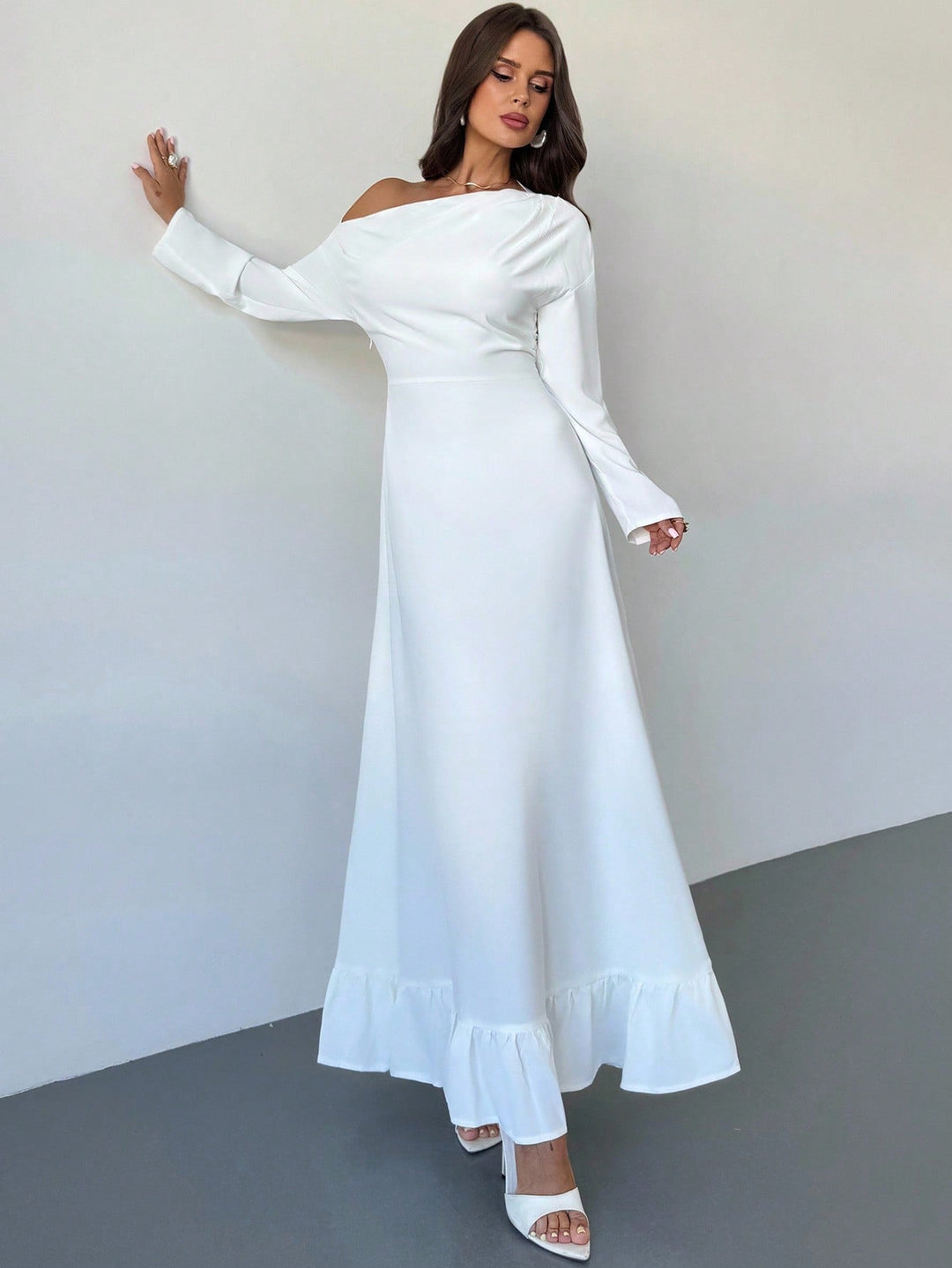 Rochie maxi SHEIN, alb