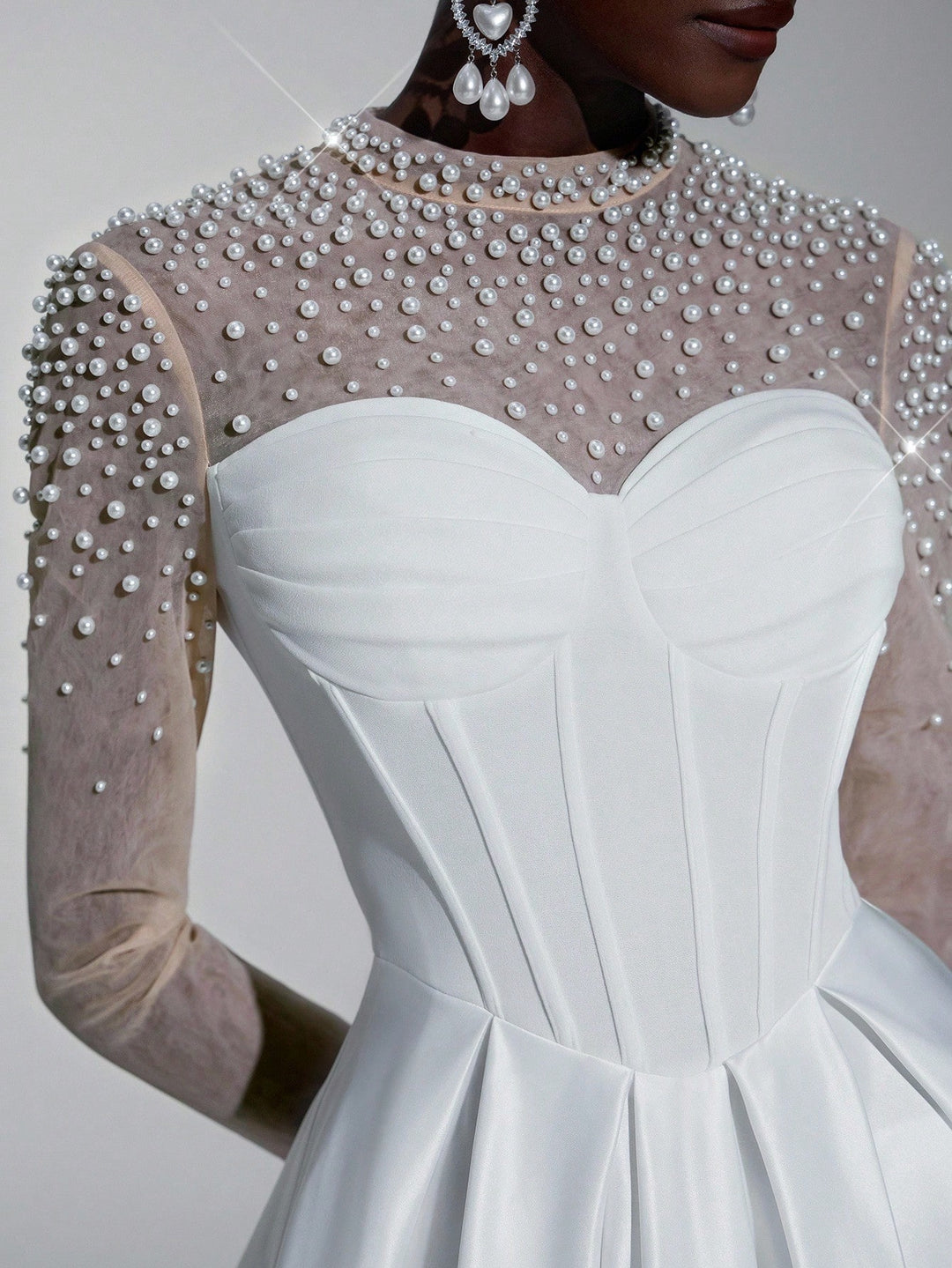 Rochie de ocazie SHEIN, alb