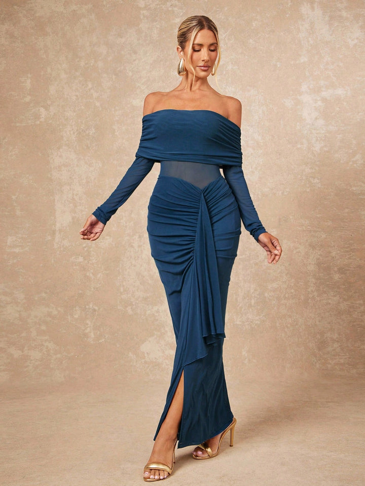 Rochie maxi SHEIN, turcoaz