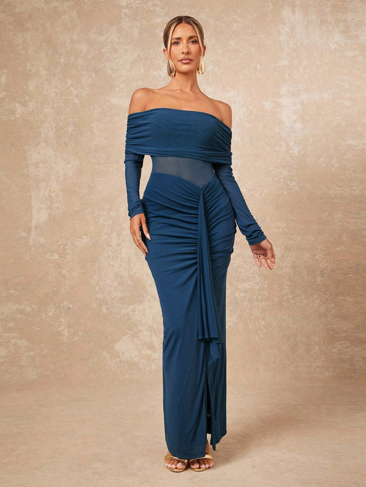Rochie maxi SHEIN, turcoaz