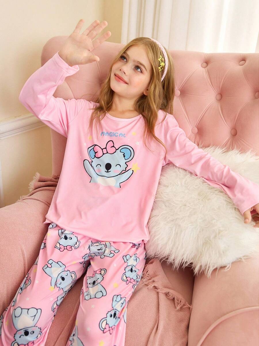 Compleu pijamale SHEIN, roz