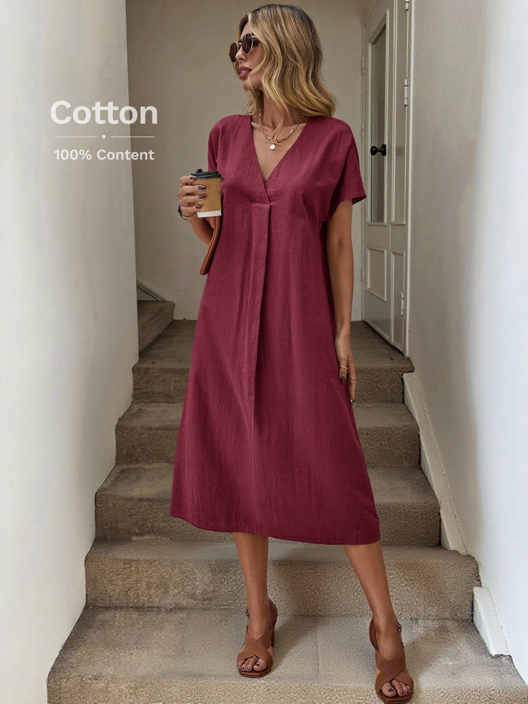 Rochie maxi SHEIN, vișiniu