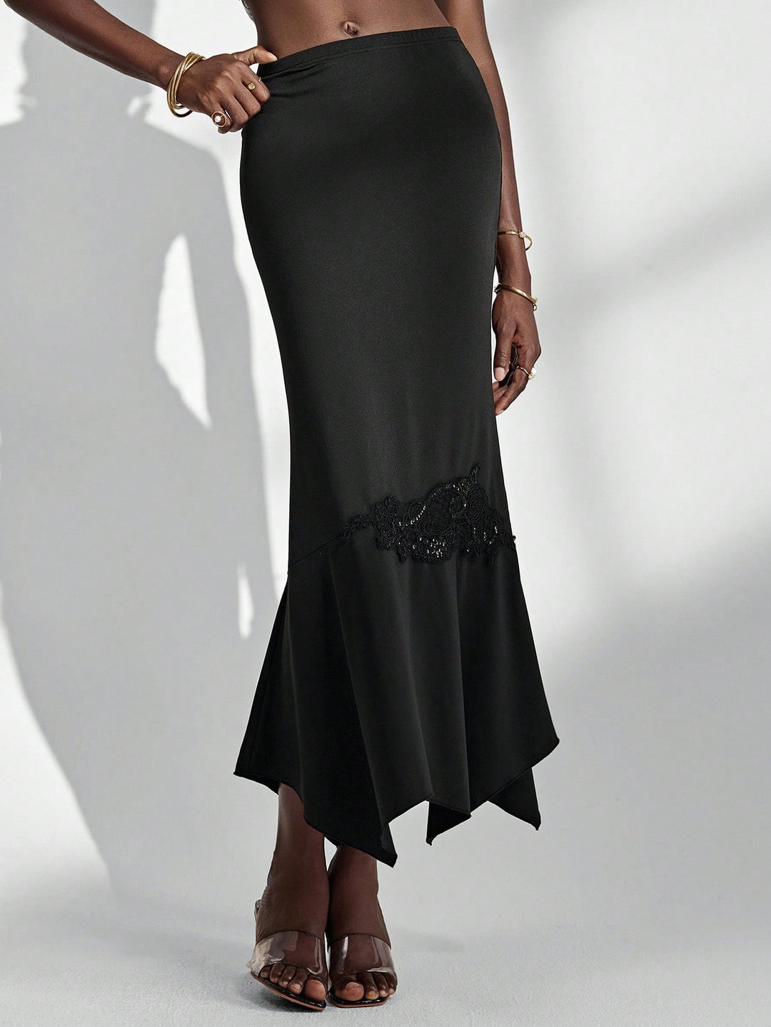 SHEIN maxi szoknya, fekete