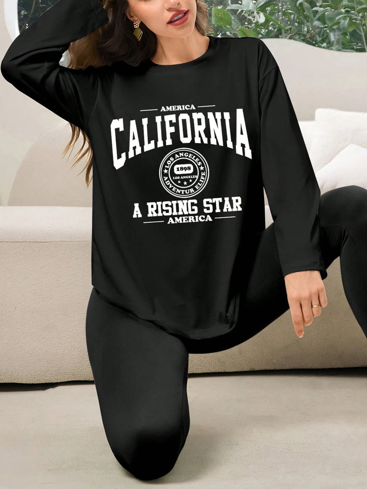 Compleu pijamale SHEIN, negru
