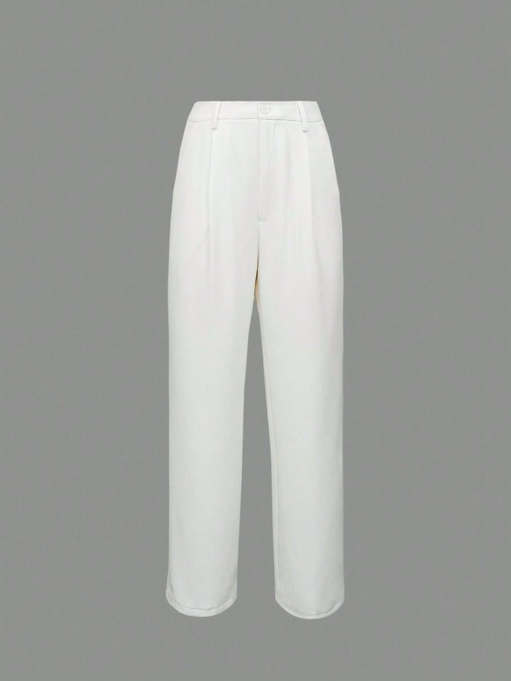 Pantaloni SHEIN, alb