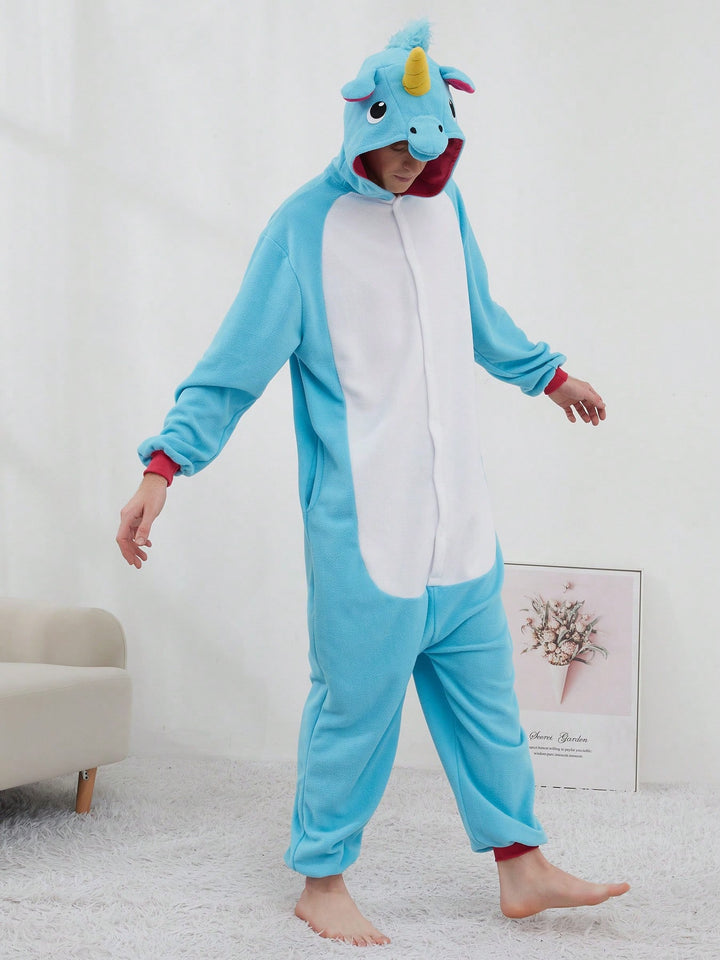 Salopetă de pijama SHEIN, albastru