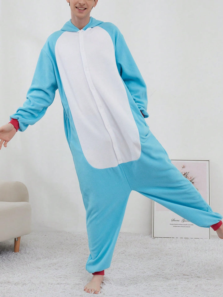Salopetă de pijama SHEIN, albastru
