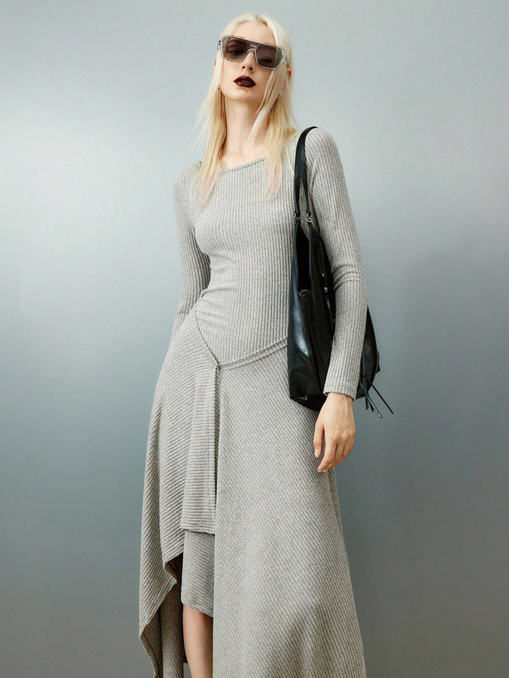 Rochie midi SHEIN, gri