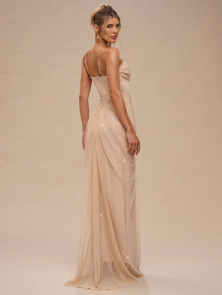 Rochie maxi SHEIN, bej