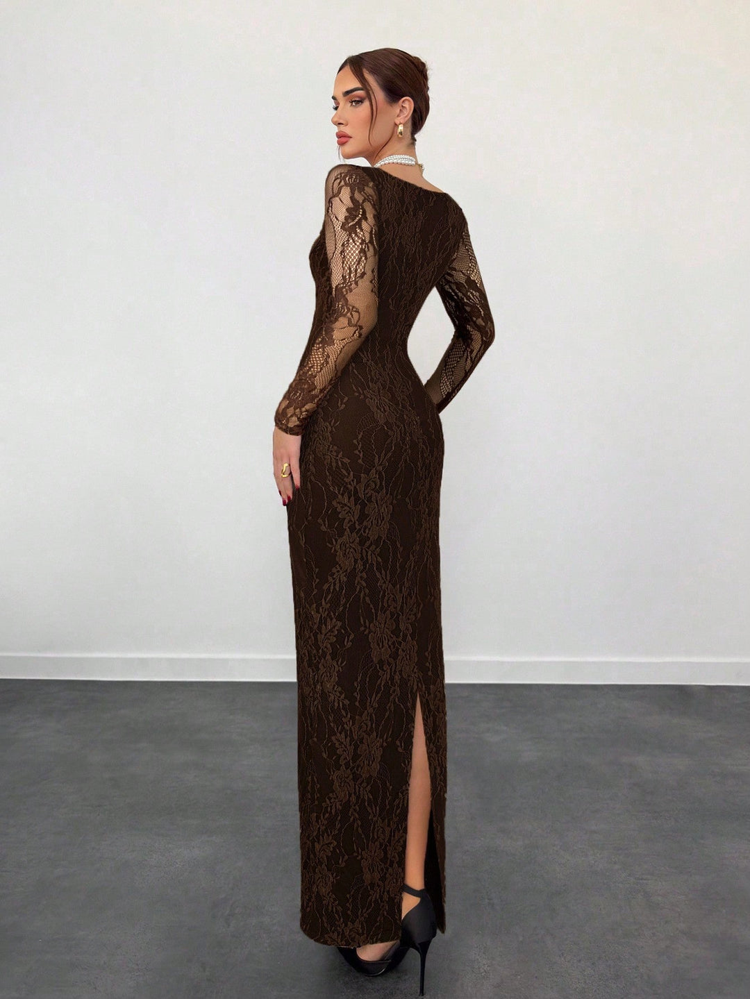 Rochie maxi SHEIN, maro