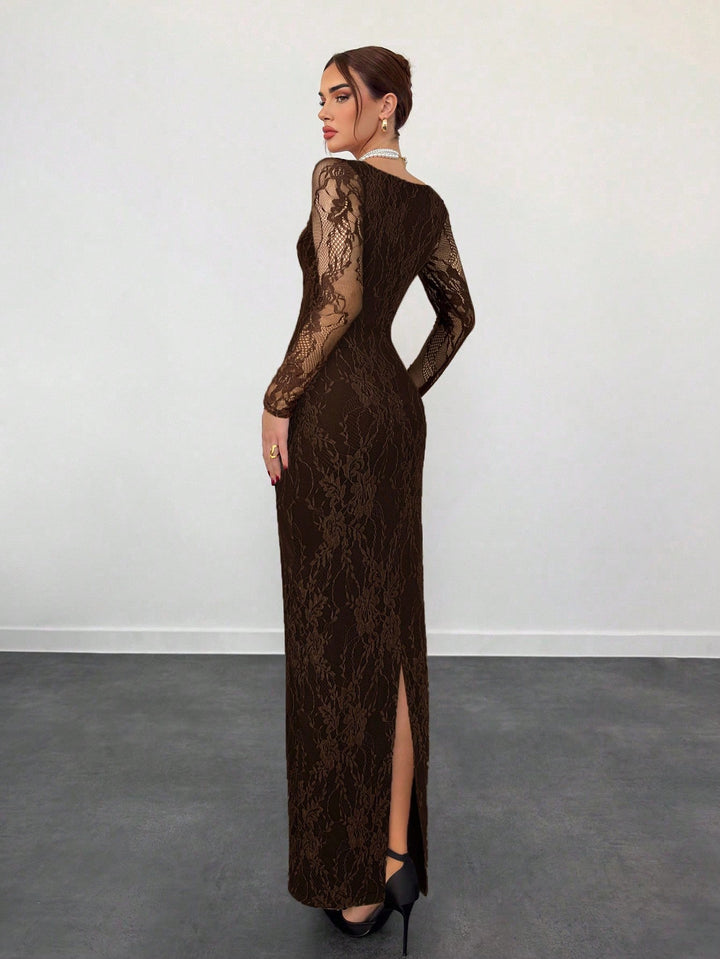 Rochie maxi SHEIN, maro