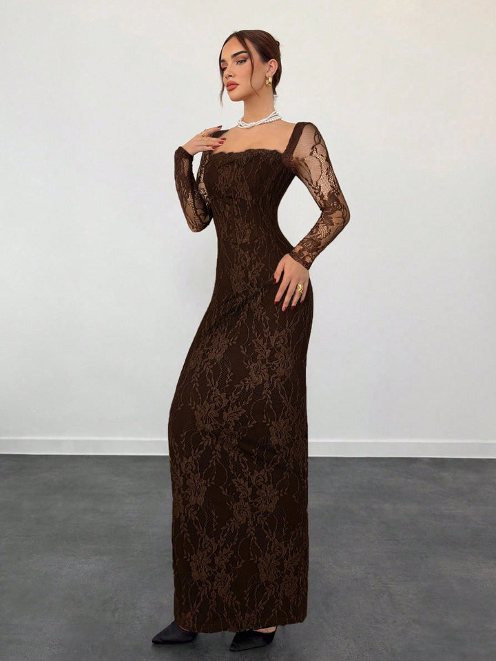 Rochie maxi SHEIN, maro