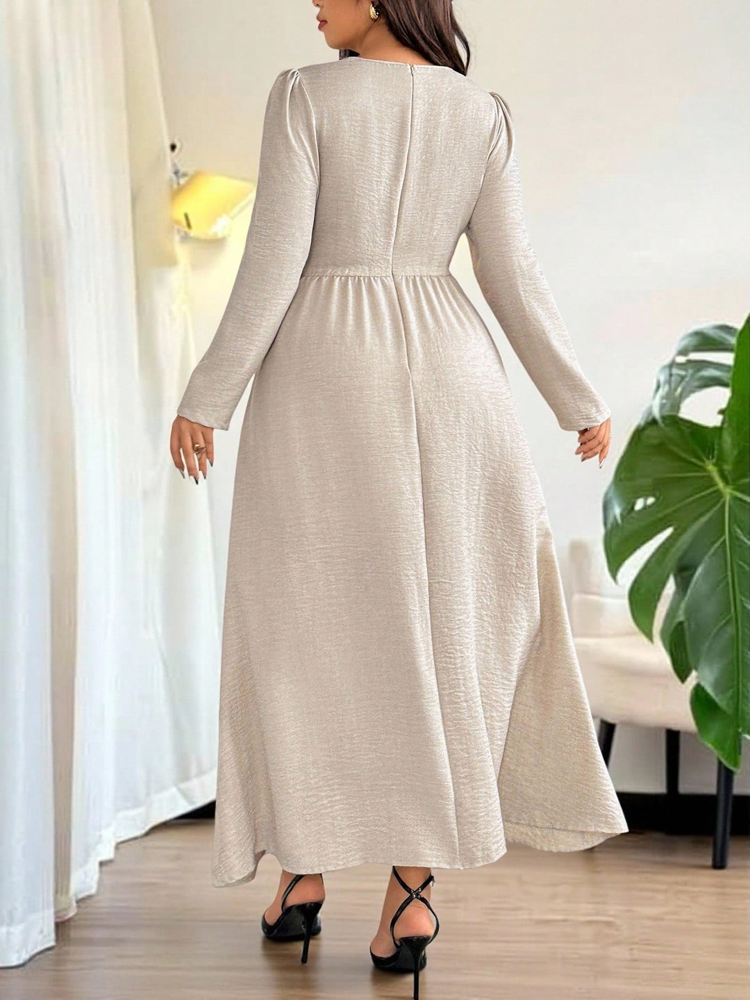 SHEIN maxi ruha, bézs