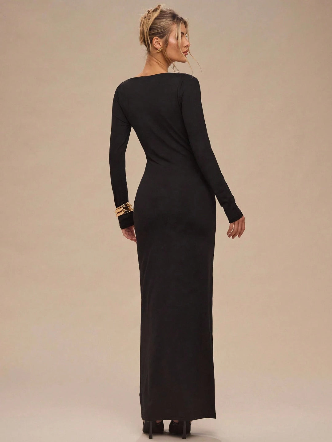 Shein maxi ruha, fekete