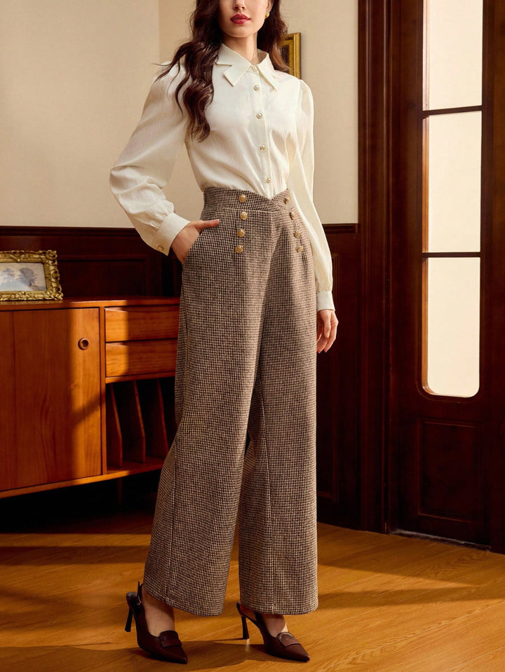 Pantaloni SHEIN, maro
