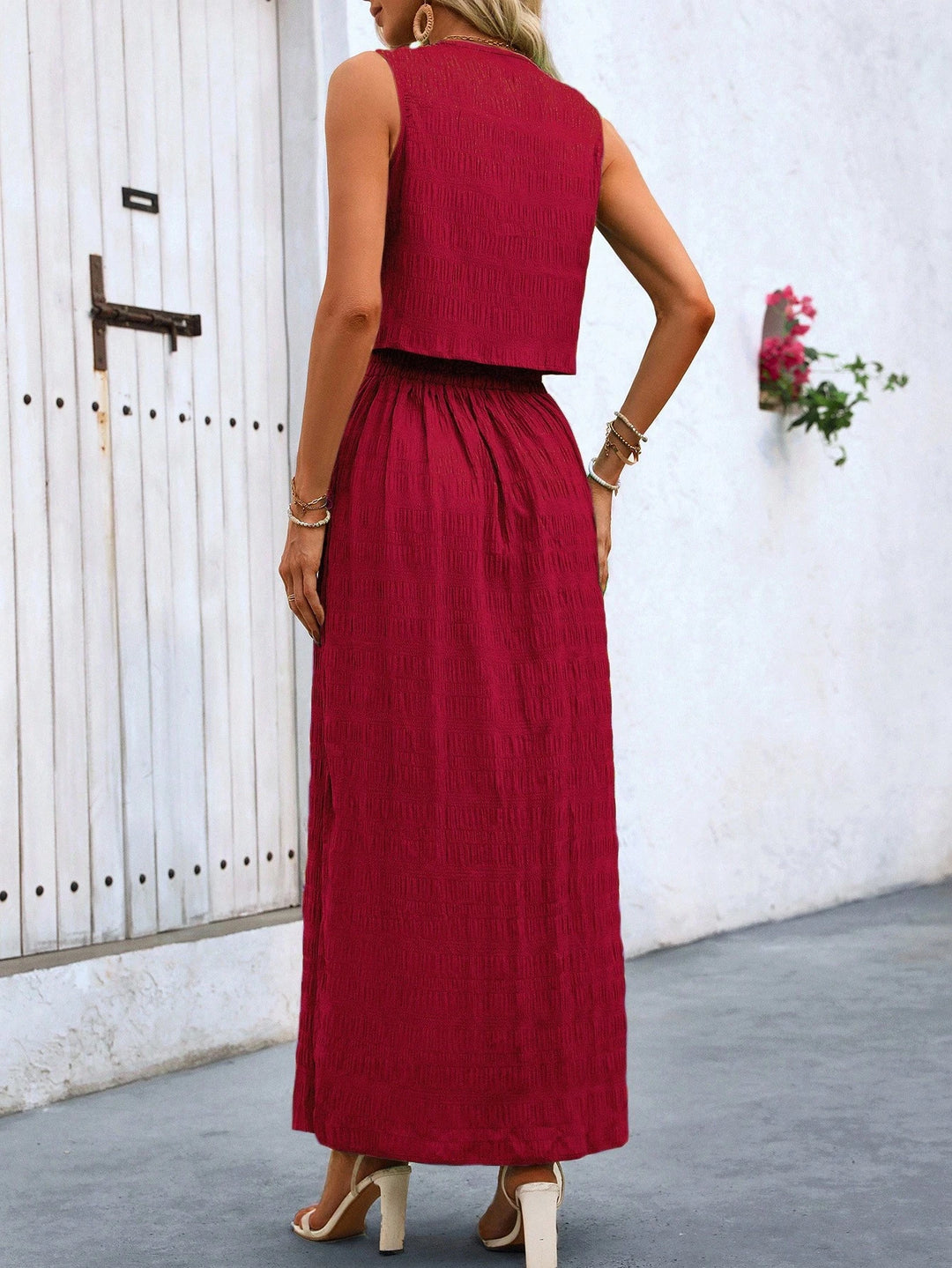 SHEIN dress, cherry