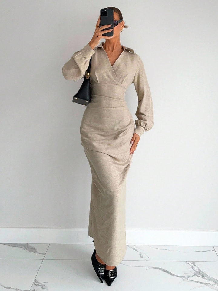 Rochie maxi SHEIN, bej