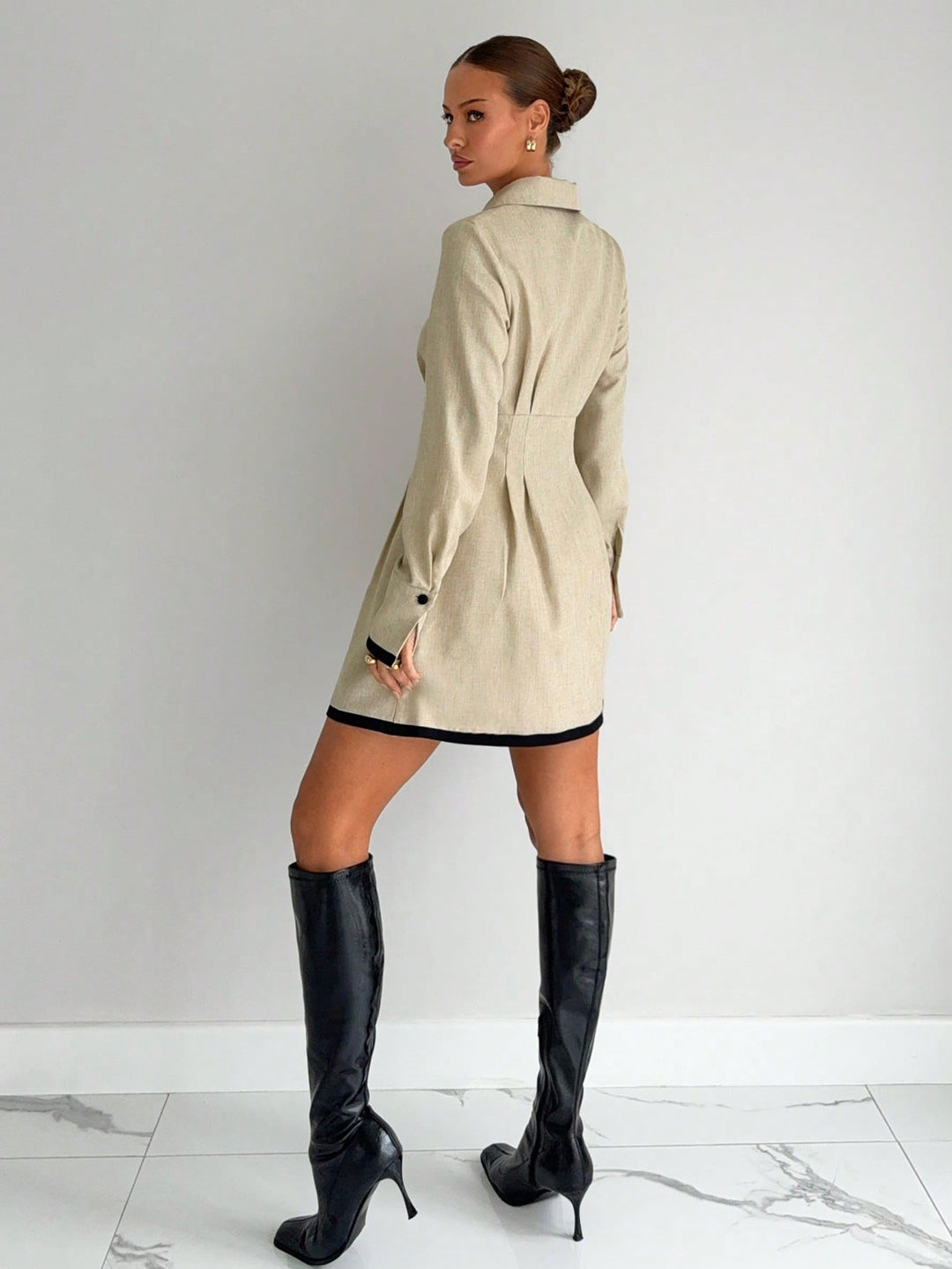 SHEIN mini ruha, bézs