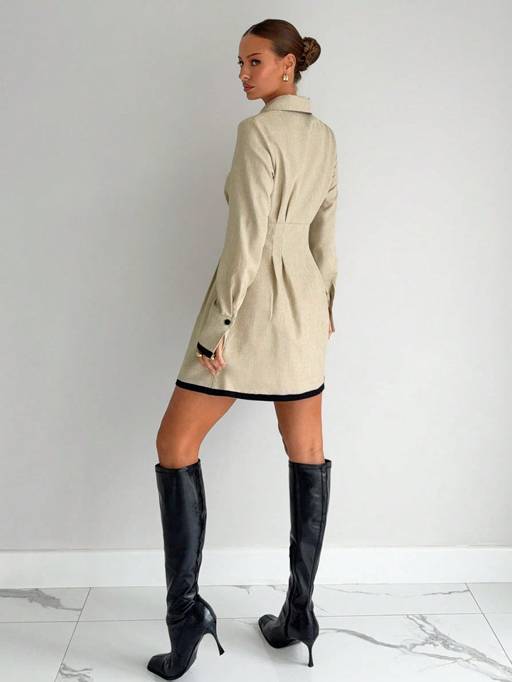 SHEIN mini ruha, bézs