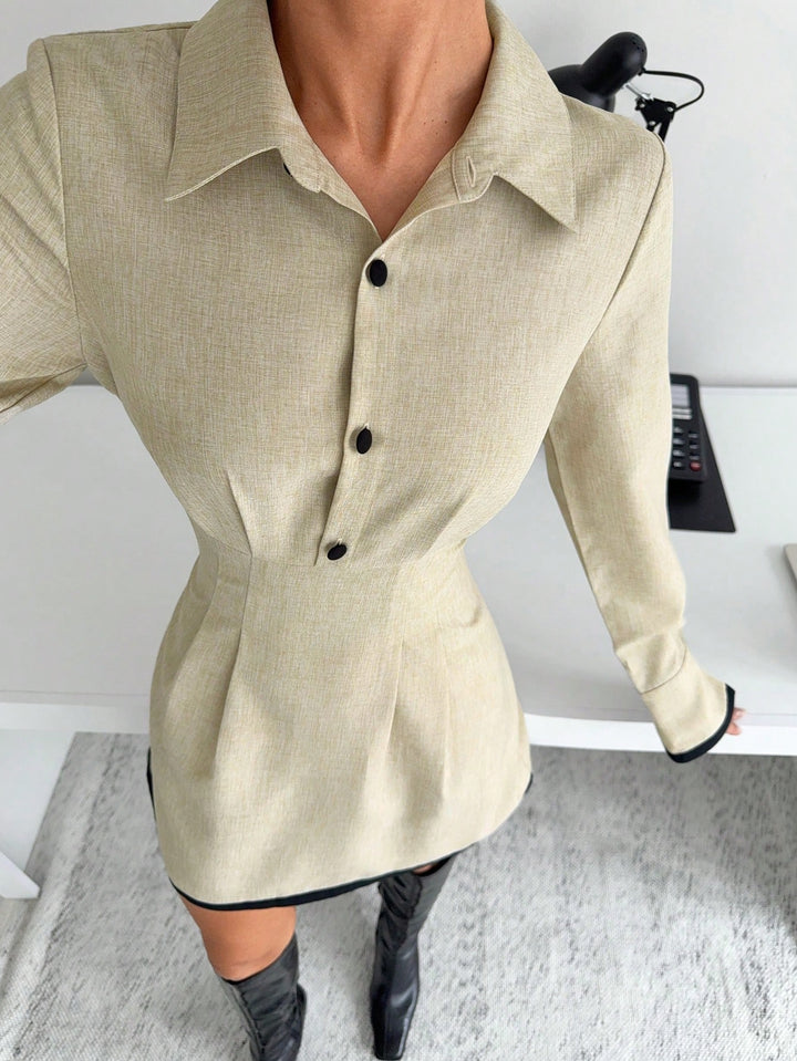 SHEIN mini ruha, bézs