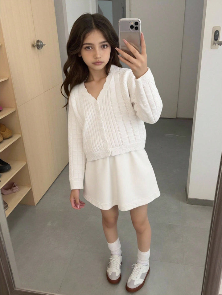 Cardigan SHEIN, alb