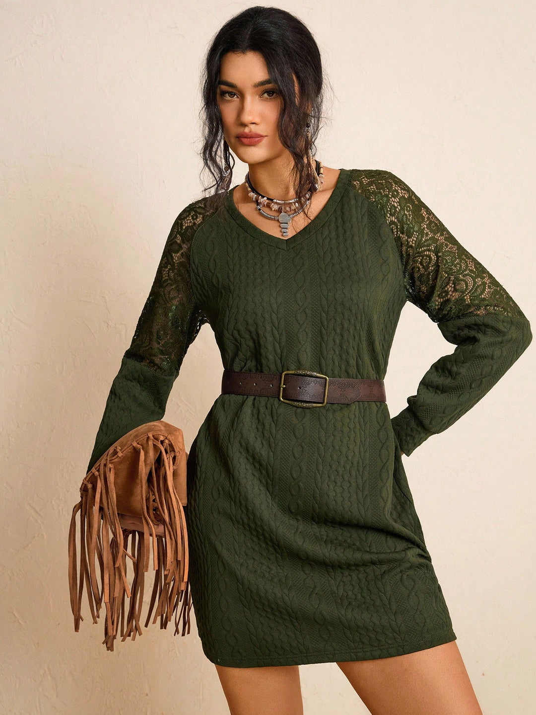 Rochie SHEIN, kaki