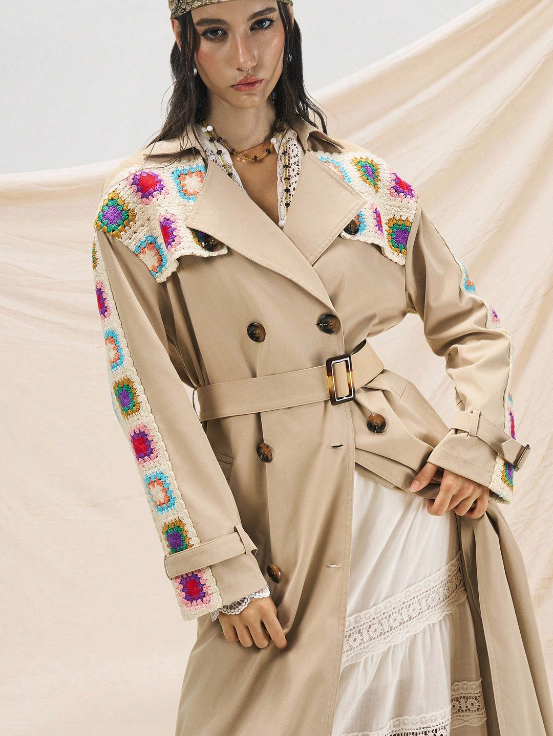 Trench SHEIN, kaki