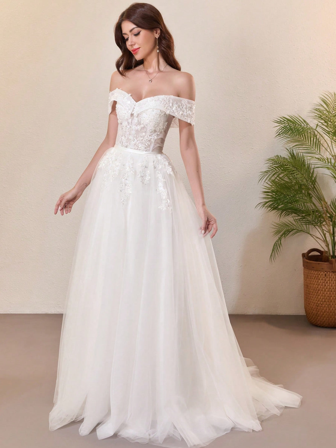Rochie de mireasă SHEIN, alb