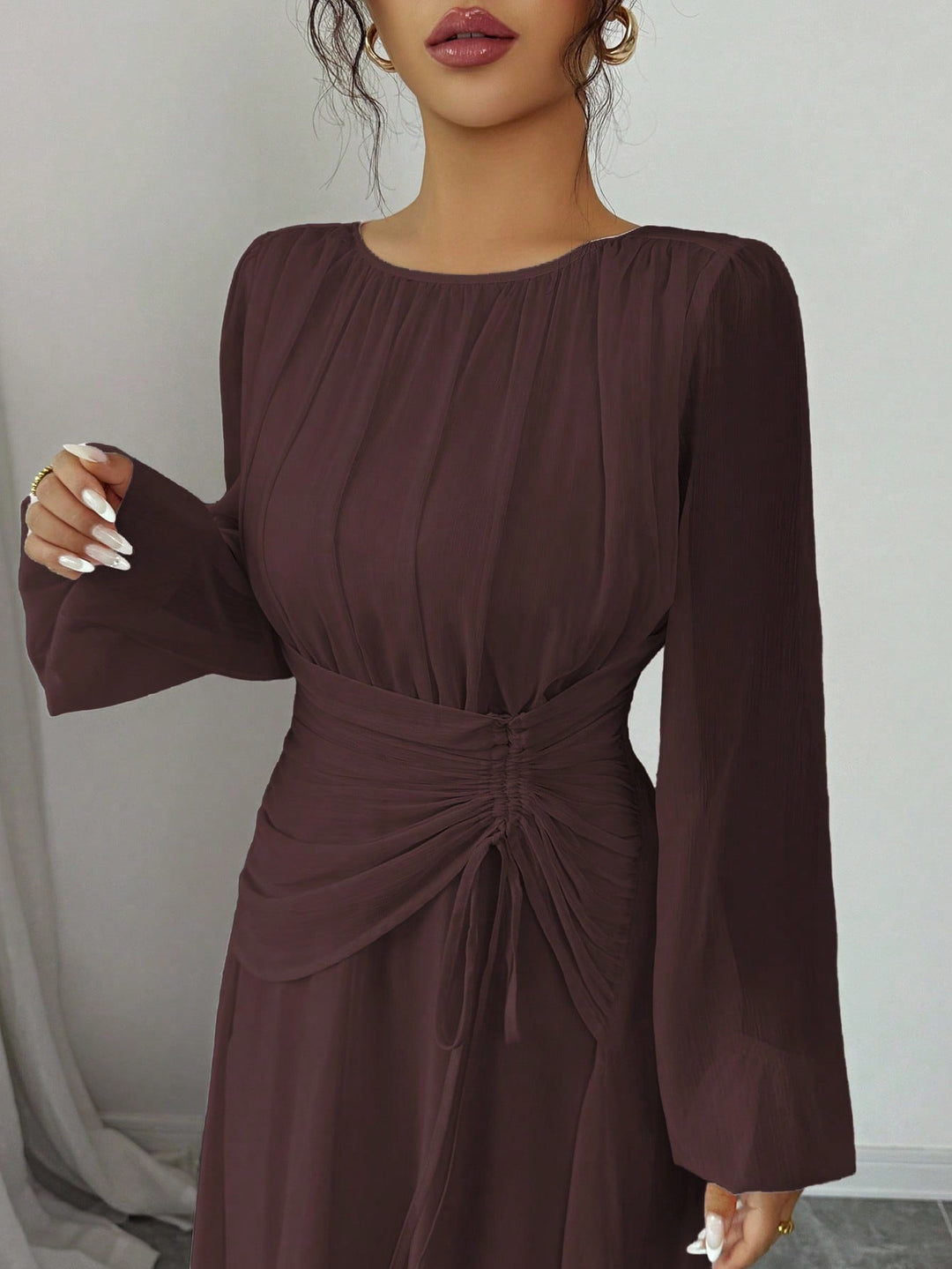Rochie maxi SHEIN, maro