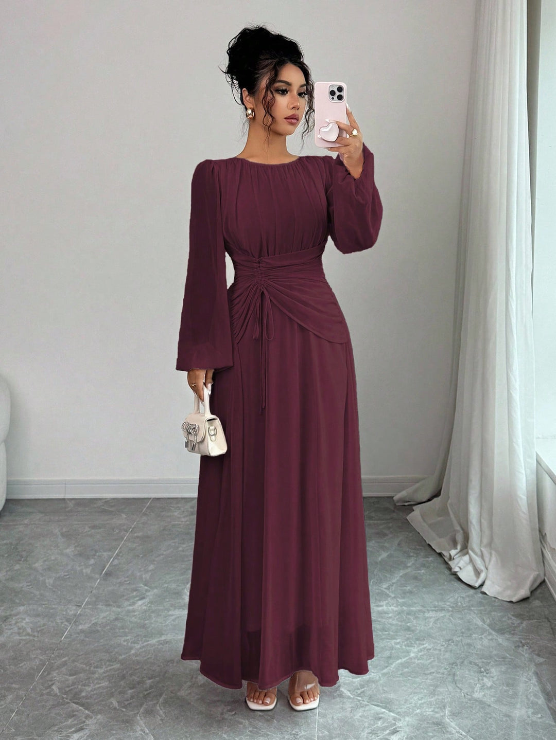 Rochie maxi SHEIN, vișiniu