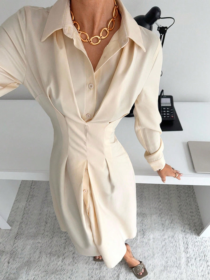 Rochie maxi Shein, crem