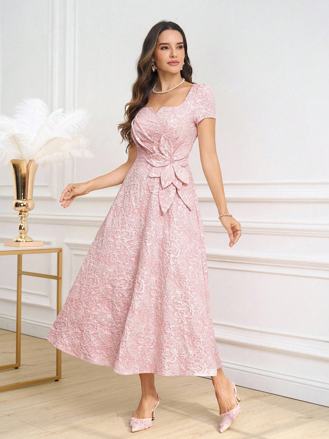 Rochie maxi SHEIN, roz