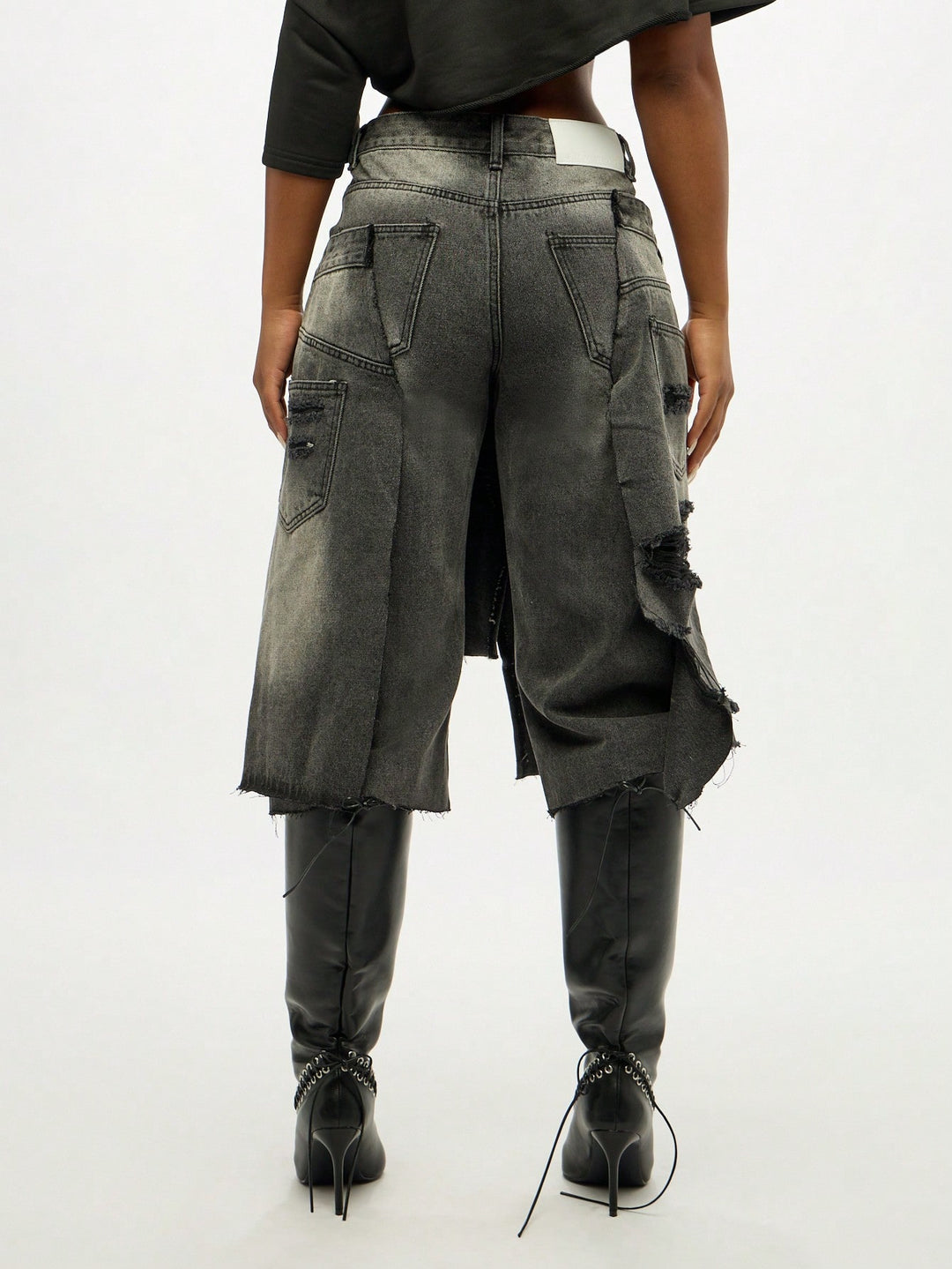Pantaloni scurți SHEIN, negru