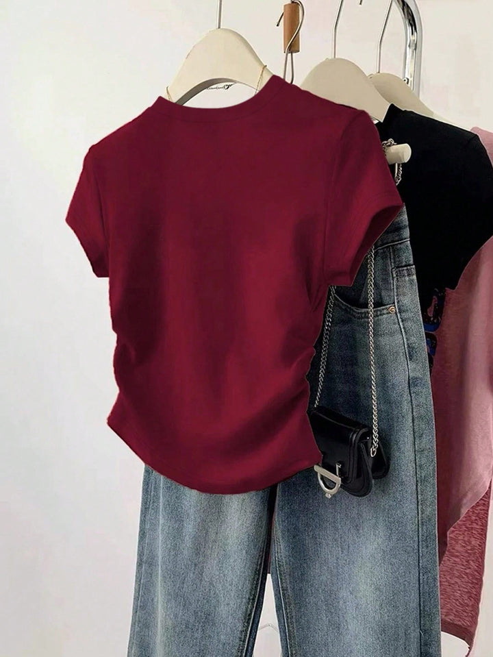 Tricou SHEIN, vișiniu