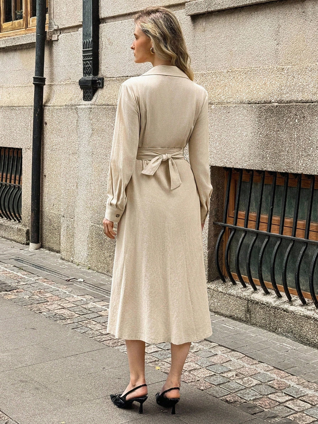 Rochie midi SHEIN, kaki
