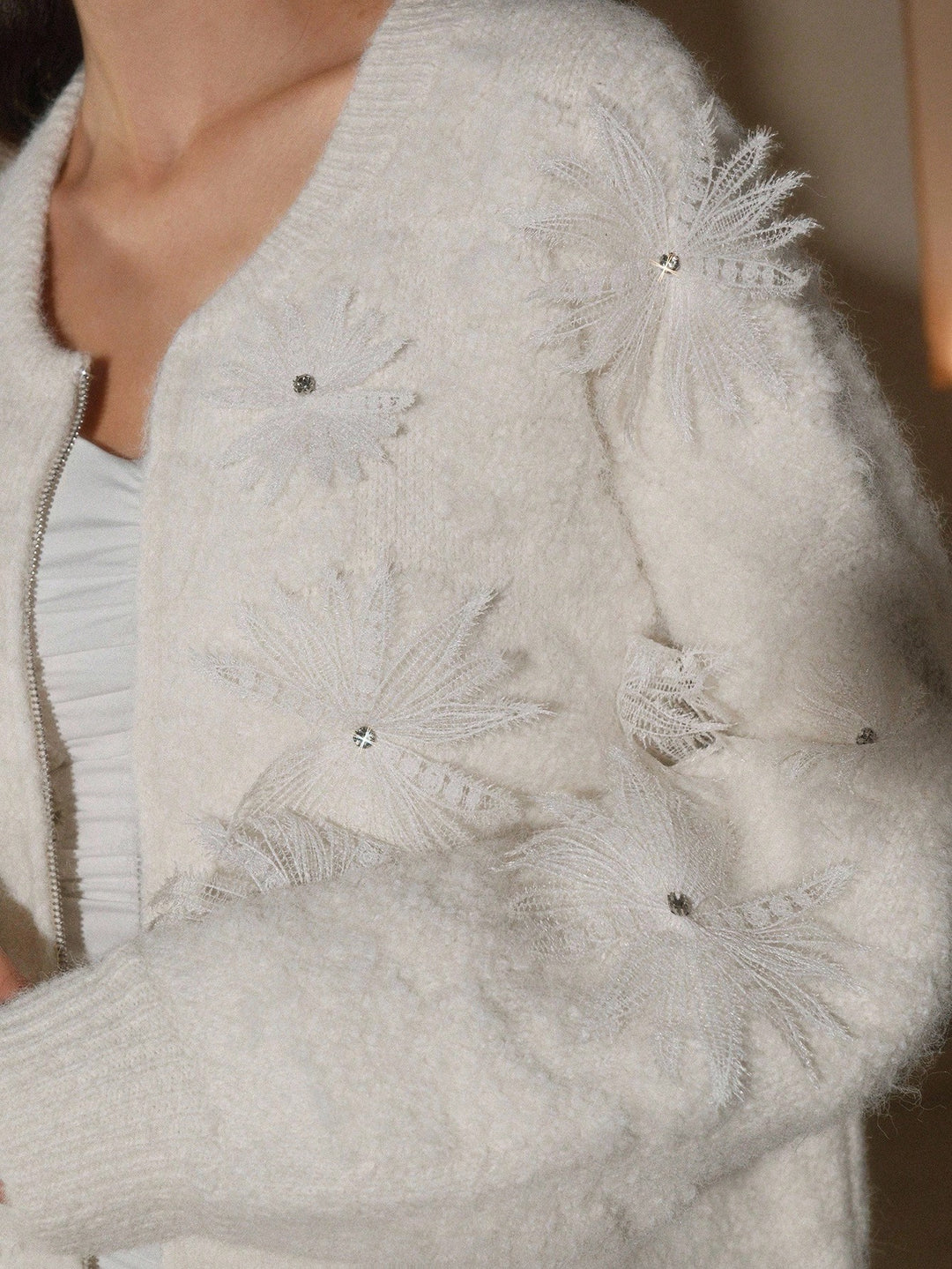 Cardigan SHEIN, alb