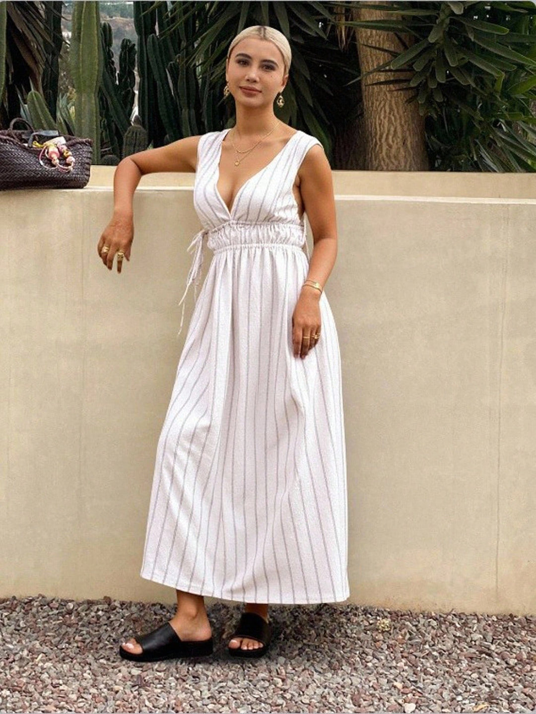 Rochie maxi SHEIN, portocaliu