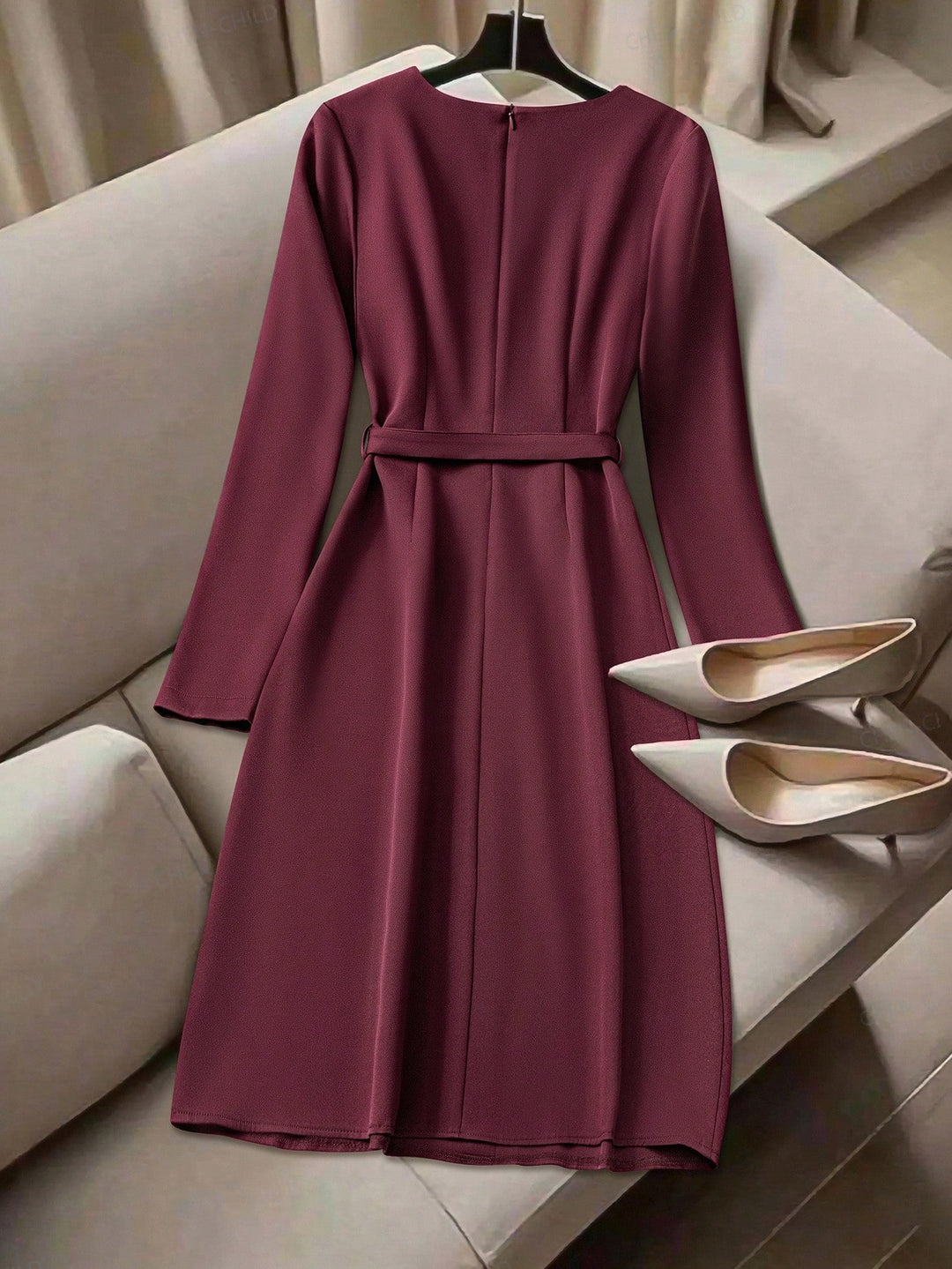 Rochie maxi SHEIN, vișiniu