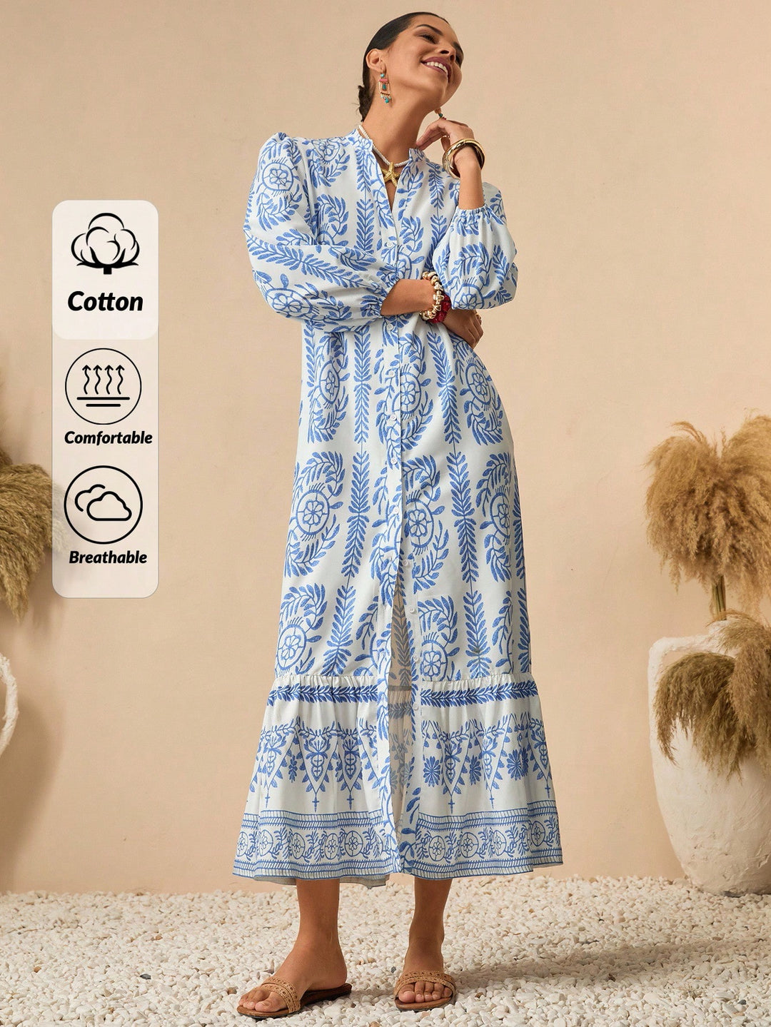 Rochie maxi SHEIN, albastru