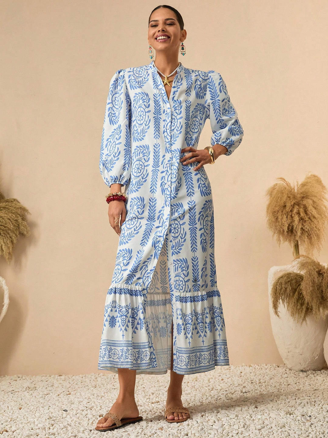 Rochie maxi SHEIN, albastru