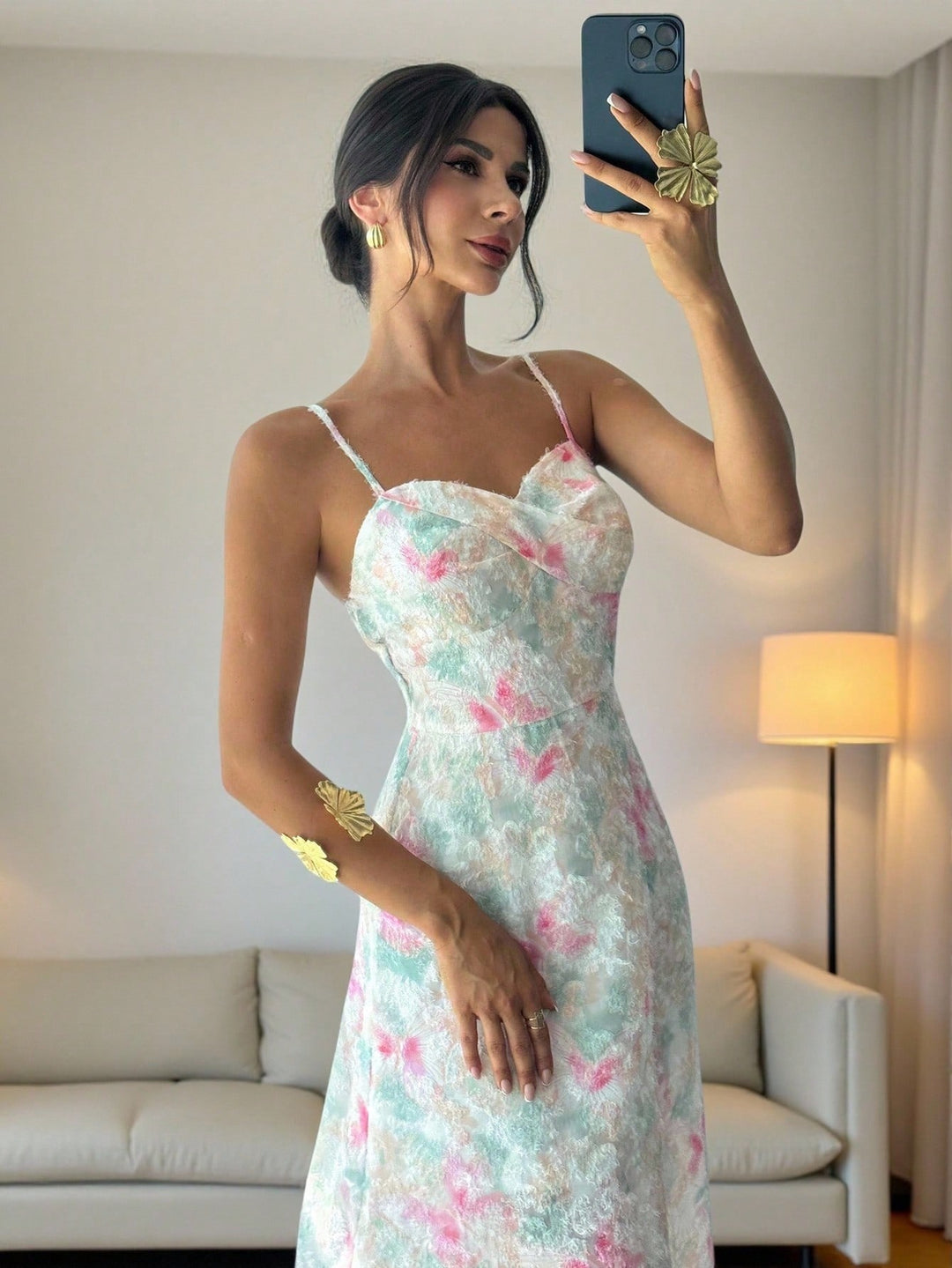 Rochie midi SHEIN, mix culori