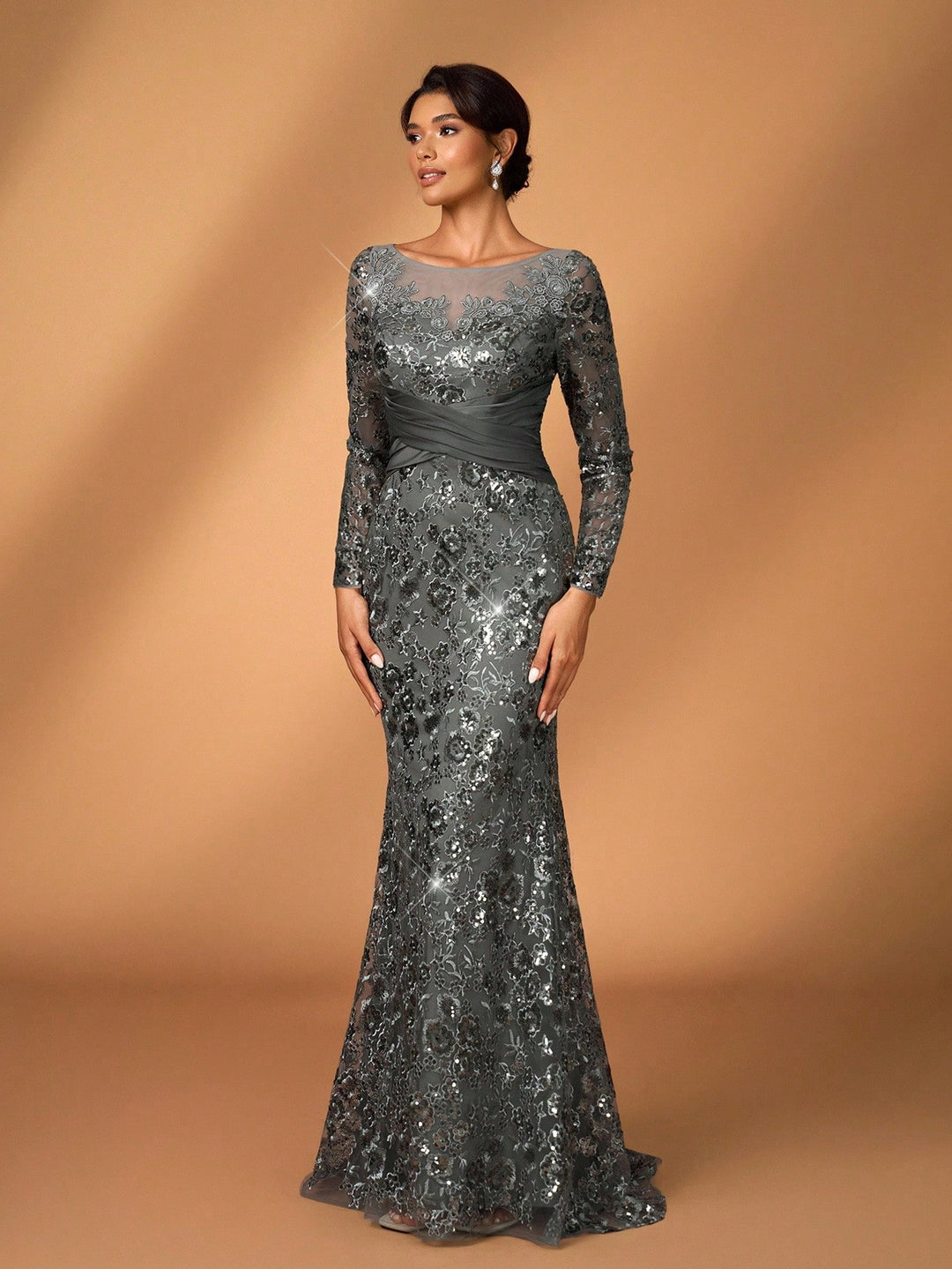 Rochie de ocazie SHEIN, gri
