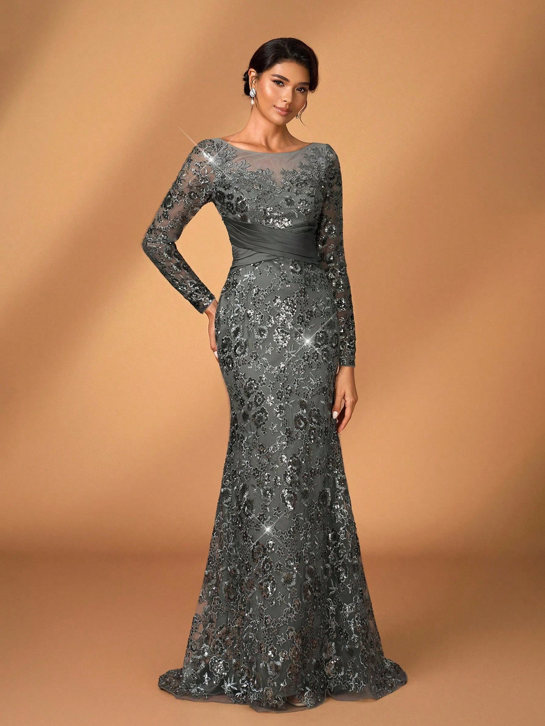 Rochie de ocazie SHEIN, gri