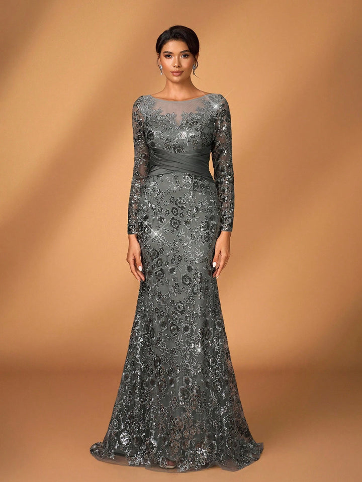 Rochie de ocazie SHEIN, gri
