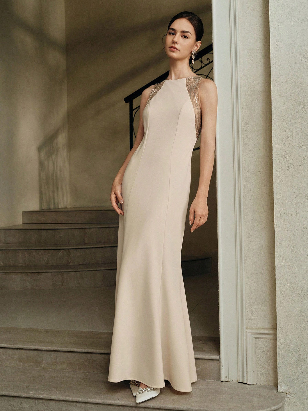 Rochie maxi SHEIN, portocaliu