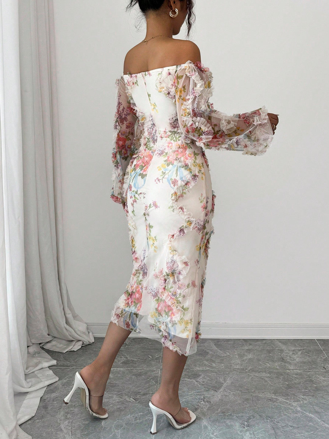 Rochie midi SHEIN, mix culori